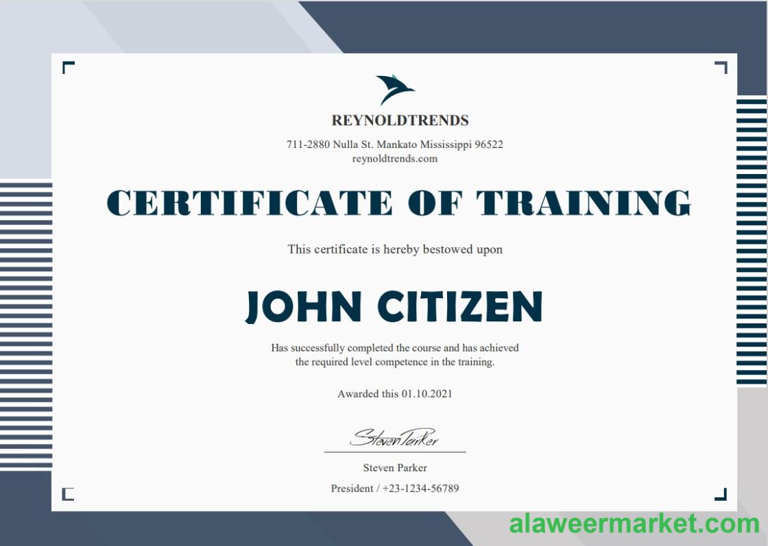 USA Company Training Cert